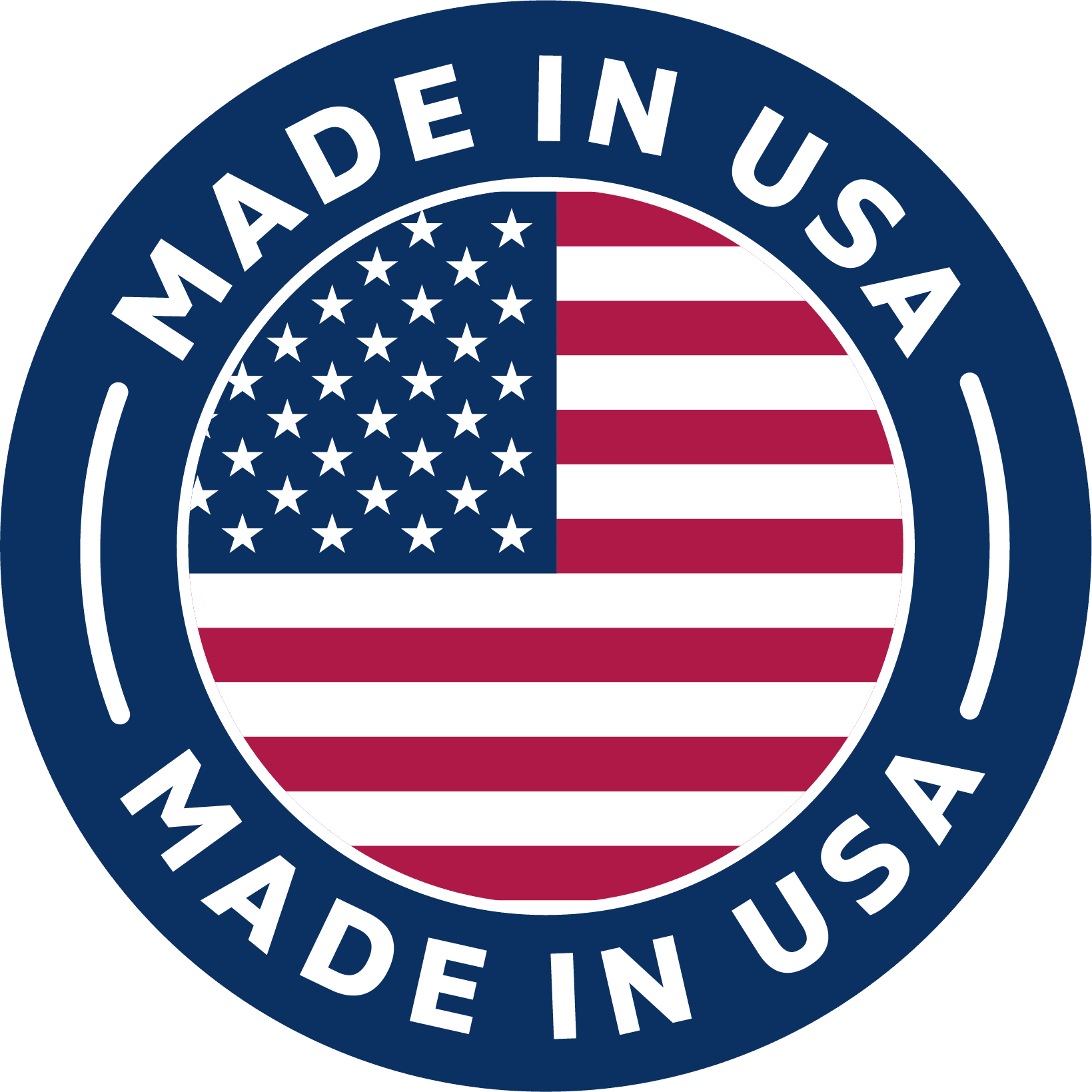 Made in USA Blue Border