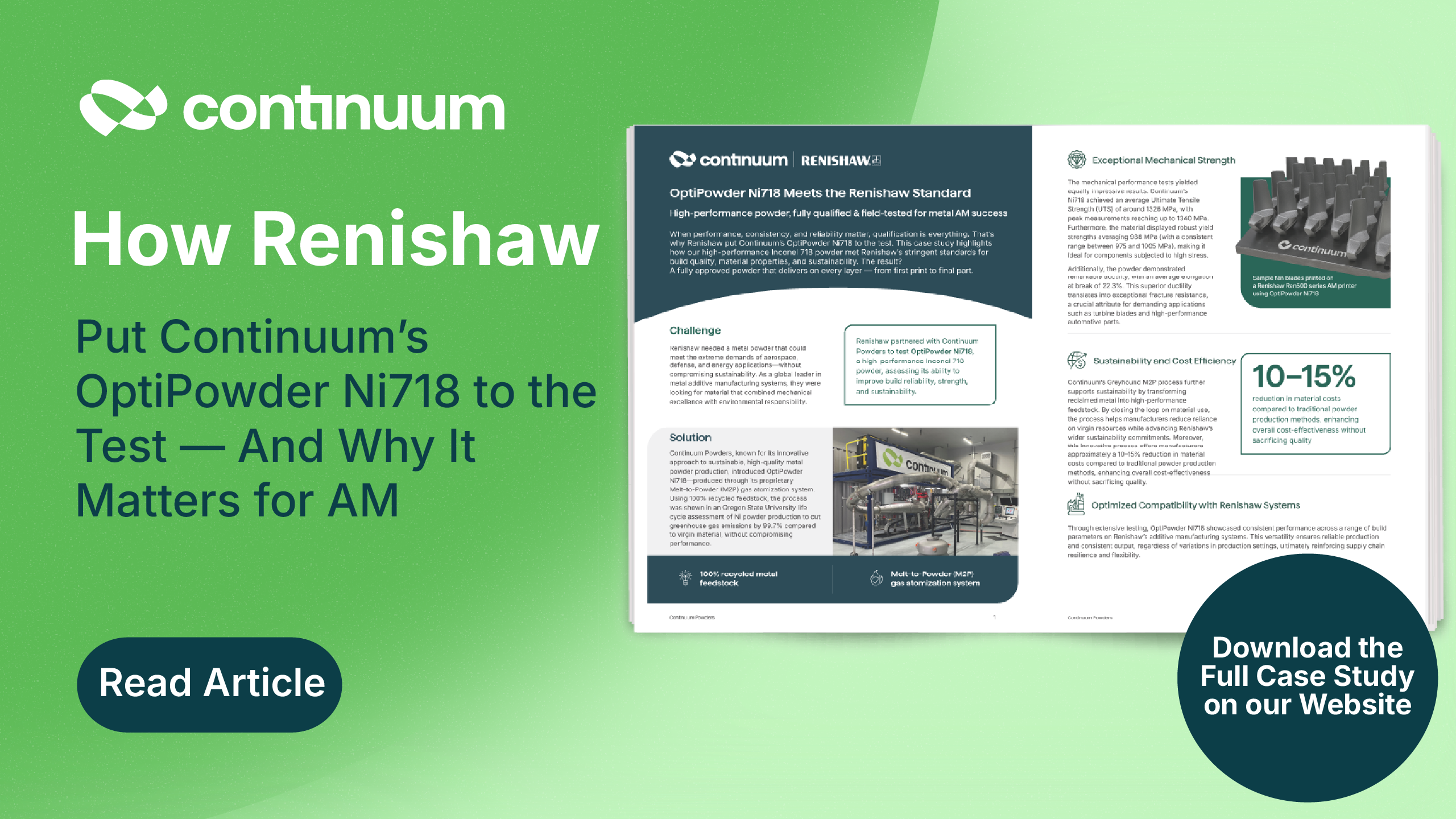 How Renishaw Put Continuum’s OptiPowder Ni718 to the Test — And Why It Matters for AM