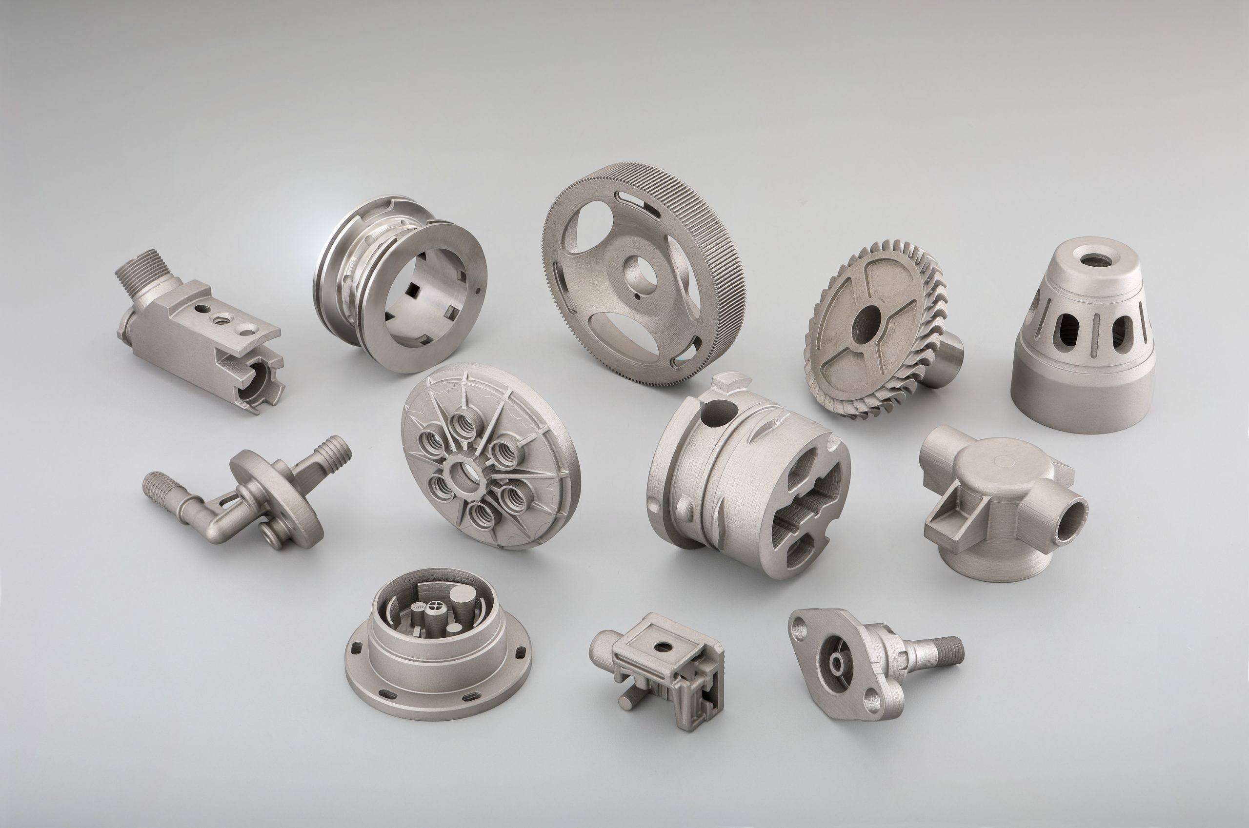 Selection of Additively Manufactured Ni718 Binder Jet Parts. Credit Indo MIM scaled