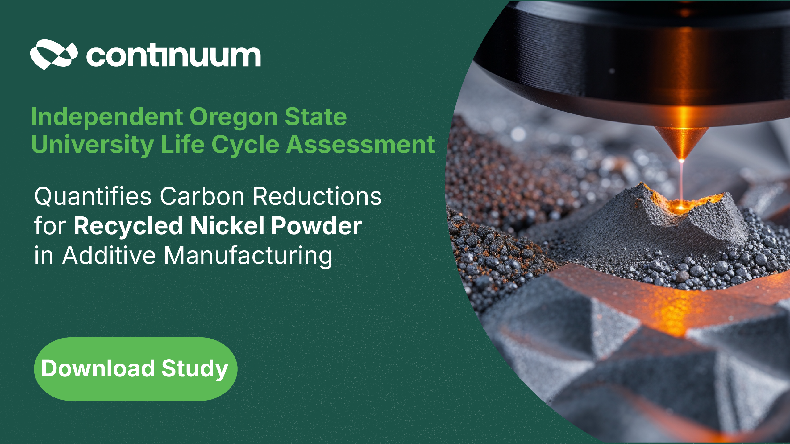 Independent Oregon State University Life Cycle Assessment Quantifies Carbon Reductions for Recycled Nickel Powder in Additive Manufacturing