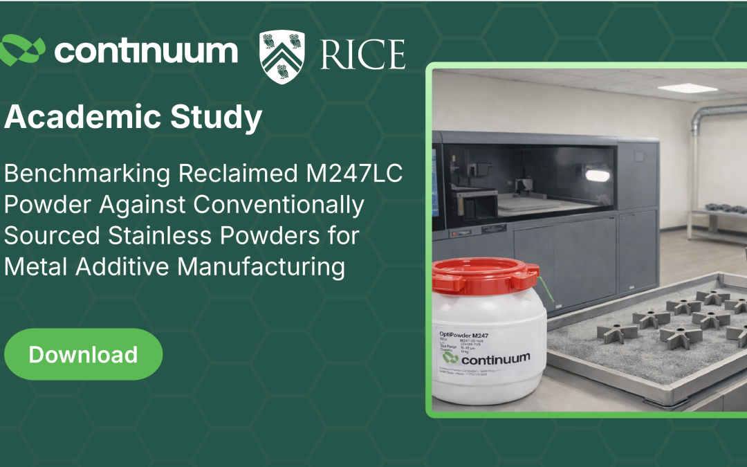Rice University Study Highlights the Performance of M247LC Powder for Binder Jetting